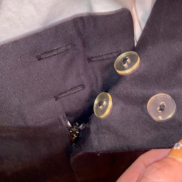 REAL Clothes navy skirt, pencil style, slight stretch, front closure,belt loops - Picture 6 of 10